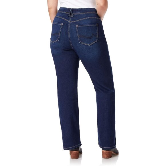 Bootcut Jeans Women Stretch Denim Plus Size Flared Classic Casual Fit - Picture 2 of 10